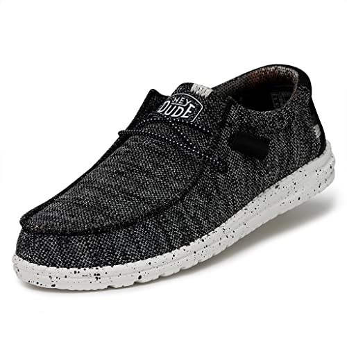 Men's HEYDUDE Wally Sox Stitch 11 Black/White - Bellso